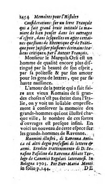 Mémoires pour l'histoire des sciences & des beaux-arts recüeillies par l'ordre de Son Altesse Serenissime Monseigneur Prince souverain de Dombes