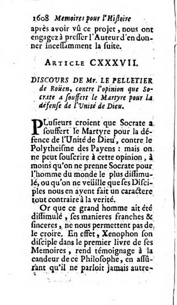 Mémoires pour l'histoire des sciences & des beaux-arts recüeillies par l'ordre de Son Altesse Serenissime Monseigneur Prince souverain de Dombes