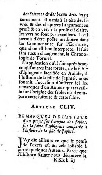 Mémoires pour l'histoire des sciences & des beaux-arts recüeillies par l'ordre de Son Altesse Serenissime Monseigneur Prince souverain de Dombes