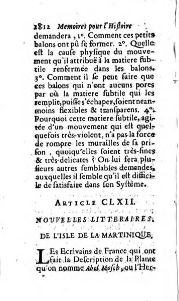 Mémoires pour l'histoire des sciences & des beaux-arts recüeillies par l'ordre de Son Altesse Serenissime Monseigneur Prince souverain de Dombes