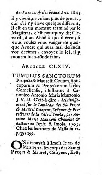 Mémoires pour l'histoire des sciences & des beaux-arts recüeillies par l'ordre de Son Altesse Serenissime Monseigneur Prince souverain de Dombes