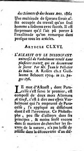 Mémoires pour l'histoire des sciences & des beaux-arts recüeillies par l'ordre de Son Altesse Serenissime Monseigneur Prince souverain de Dombes