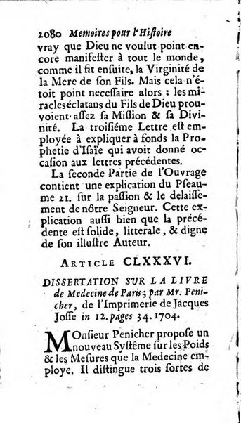 Mémoires pour l'histoire des sciences & des beaux-arts recüeillies par l'ordre de Son Altesse Serenissime Monseigneur Prince souverain de Dombes