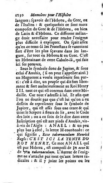 Mémoires pour l'histoire des sciences & des beaux-arts recüeillies par l'ordre de Son Altesse Serenissime Monseigneur Prince souverain de Dombes