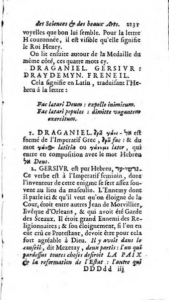 Mémoires pour l'histoire des sciences & des beaux-arts recüeillies par l'ordre de Son Altesse Serenissime Monseigneur Prince souverain de Dombes