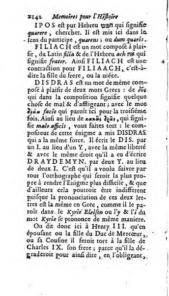 Mémoires pour l'histoire des sciences & des beaux-arts recüeillies par l'ordre de Son Altesse Serenissime Monseigneur Prince souverain de Dombes