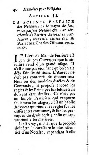 Mémoires pour l'histoire des sciences & des beaux-arts recüeillies par l'ordre de Son Altesse Serenissime Monseigneur Prince souverain de Dombes