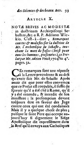 Mémoires pour l'histoire des sciences & des beaux-arts recüeillies par l'ordre de Son Altesse Serenissime Monseigneur Prince souverain de Dombes