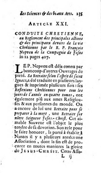 Mémoires pour l'histoire des sciences & des beaux-arts recüeillies par l'ordre de Son Altesse Serenissime Monseigneur Prince souverain de Dombes