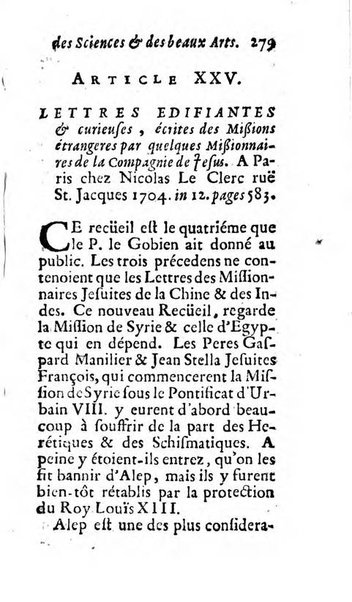 Mémoires pour l'histoire des sciences & des beaux-arts recüeillies par l'ordre de Son Altesse Serenissime Monseigneur Prince souverain de Dombes