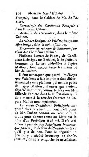 Mémoires pour l'histoire des sciences & des beaux-arts recüeillies par l'ordre de Son Altesse Serenissime Monseigneur Prince souverain de Dombes