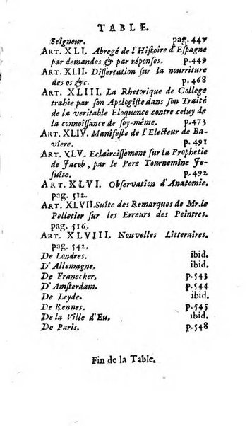 Mémoires pour l'histoire des sciences & des beaux-arts recüeillies par l'ordre de Son Altesse Serenissime Monseigneur Prince souverain de Dombes