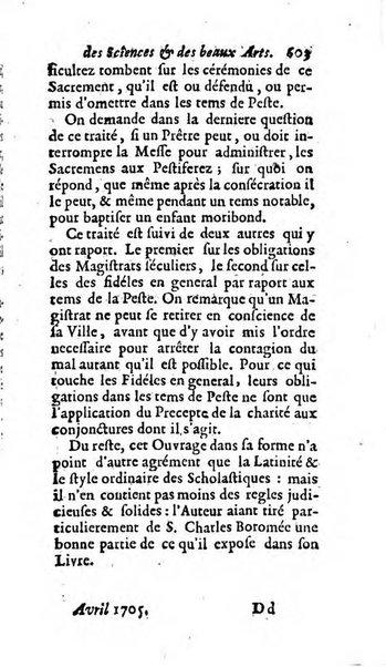 Mémoires pour l'histoire des sciences & des beaux-arts recüeillies par l'ordre de Son Altesse Serenissime Monseigneur Prince souverain de Dombes