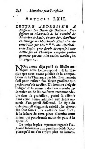 Mémoires pour l'histoire des sciences & des beaux-arts recüeillies par l'ordre de Son Altesse Serenissime Monseigneur Prince souverain de Dombes