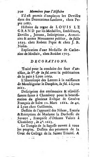 Mémoires pour l'histoire des sciences & des beaux-arts recüeillies par l'ordre de Son Altesse Serenissime Monseigneur Prince souverain de Dombes