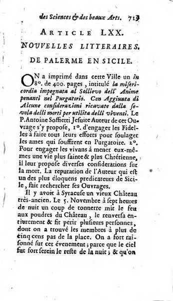 Mémoires pour l'histoire des sciences & des beaux-arts recüeillies par l'ordre de Son Altesse Serenissime Monseigneur Prince souverain de Dombes