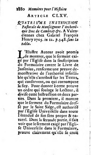 Mémoires pour l'histoire des sciences & des beaux-arts recüeillies par l'ordre de Son Altesse Serenissime Monseigneur Prince souverain de Dombes