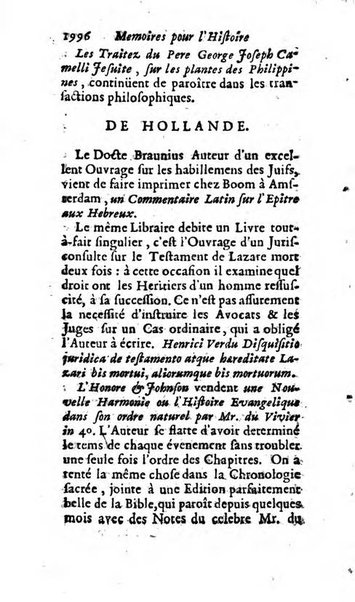 Mémoires pour l'histoire des sciences & des beaux-arts recüeillies par l'ordre de Son Altesse Serenissime Monseigneur Prince souverain de Dombes