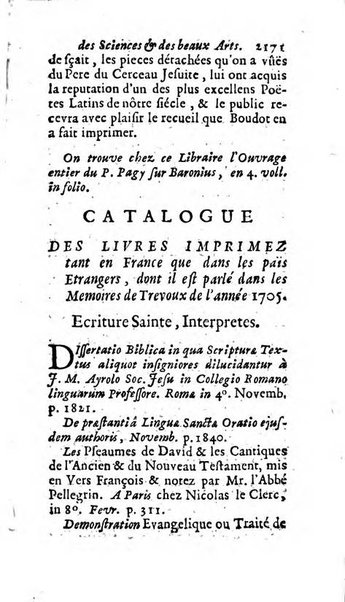 Mémoires pour l'histoire des sciences & des beaux-arts recüeillies par l'ordre de Son Altesse Serenissime Monseigneur Prince souverain de Dombes