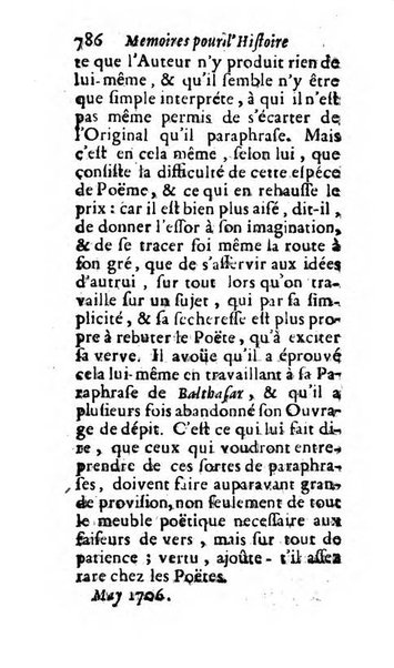 Mémoires pour l'histoire des sciences & des beaux-arts recüeillies par l'ordre de Son Altesse Serenissime Monseigneur Prince souverain de Dombes