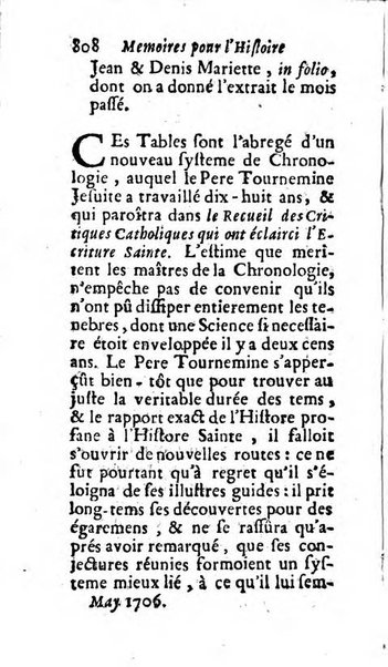 Mémoires pour l'histoire des sciences & des beaux-arts recüeillies par l'ordre de Son Altesse Serenissime Monseigneur Prince souverain de Dombes