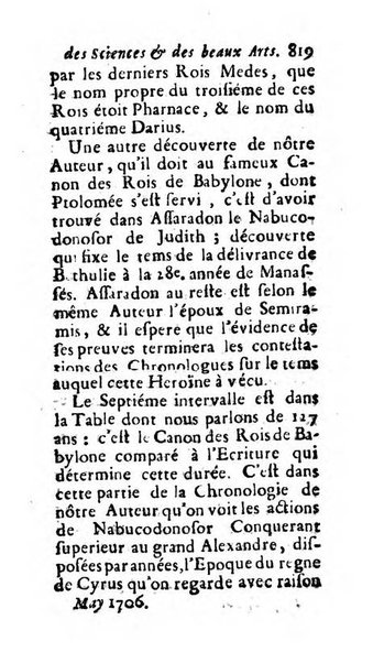 Mémoires pour l'histoire des sciences & des beaux-arts recüeillies par l'ordre de Son Altesse Serenissime Monseigneur Prince souverain de Dombes