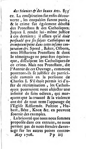 Mémoires pour l'histoire des sciences & des beaux-arts recüeillies par l'ordre de Son Altesse Serenissime Monseigneur Prince souverain de Dombes