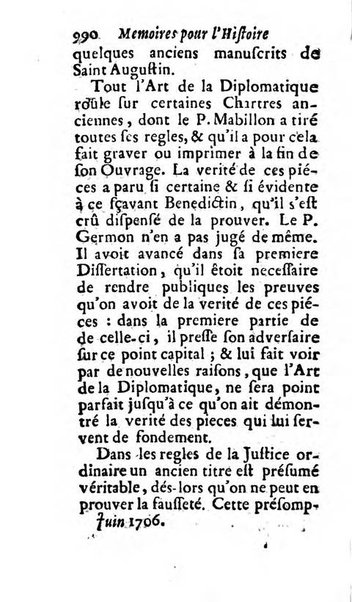 Mémoires pour l'histoire des sciences & des beaux-arts recüeillies par l'ordre de Son Altesse Serenissime Monseigneur Prince souverain de Dombes