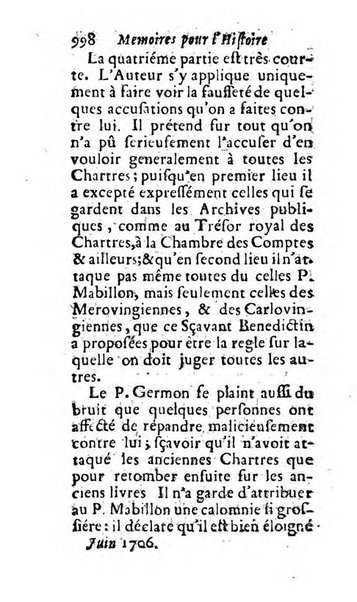 Mémoires pour l'histoire des sciences & des beaux-arts recüeillies par l'ordre de Son Altesse Serenissime Monseigneur Prince souverain de Dombes