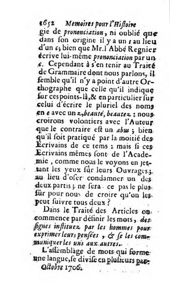 Mémoires pour l'histoire des sciences & des beaux-arts recüeillies par l'ordre de Son Altesse Serenissime Monseigneur Prince souverain de Dombes