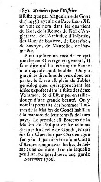 Mémoires pour l'histoire des sciences & des beaux-arts recüeillies par l'ordre de Son Altesse Serenissime Monseigneur Prince souverain de Dombes