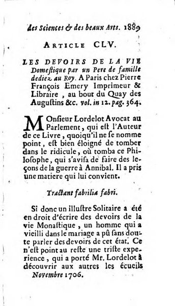 Mémoires pour l'histoire des sciences & des beaux-arts recüeillies par l'ordre de Son Altesse Serenissime Monseigneur Prince souverain de Dombes