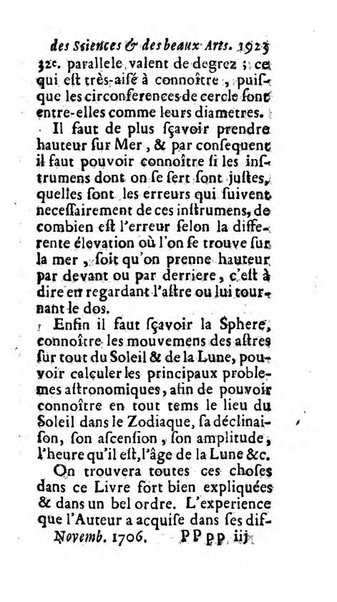 Mémoires pour l'histoire des sciences & des beaux-arts recüeillies par l'ordre de Son Altesse Serenissime Monseigneur Prince souverain de Dombes