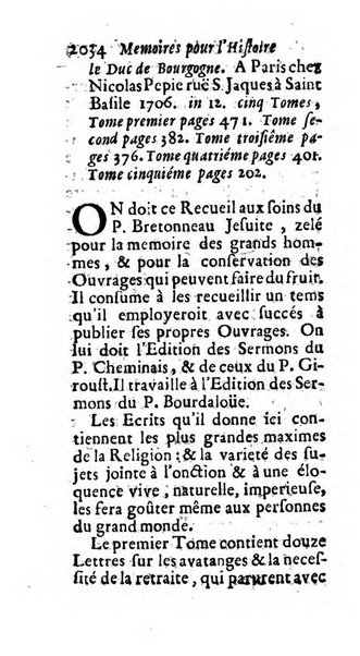 Mémoires pour l'histoire des sciences & des beaux-arts recüeillies par l'ordre de Son Altesse Serenissime Monseigneur Prince souverain de Dombes