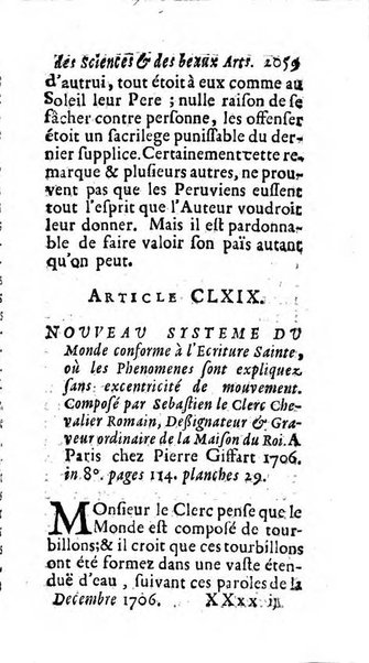 Mémoires pour l'histoire des sciences & des beaux-arts recüeillies par l'ordre de Son Altesse Serenissime Monseigneur Prince souverain de Dombes