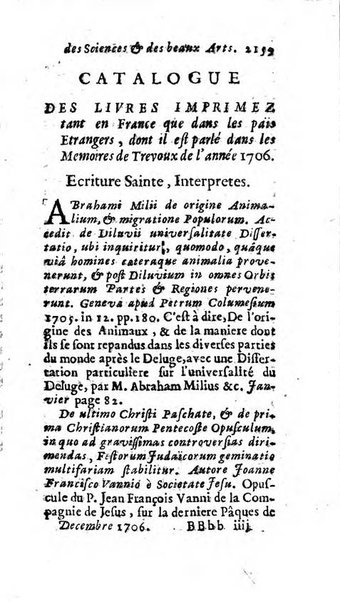 Mémoires pour l'histoire des sciences & des beaux-arts recüeillies par l'ordre de Son Altesse Serenissime Monseigneur Prince souverain de Dombes