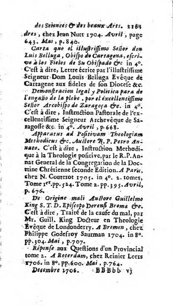 Mémoires pour l'histoire des sciences & des beaux-arts recüeillies par l'ordre de Son Altesse Serenissime Monseigneur Prince souverain de Dombes