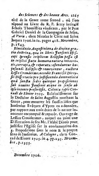 Mémoires pour l'histoire des sciences & des beaux-arts recüeillies par l'ordre de Son Altesse Serenissime Monseigneur Prince souverain de Dombes