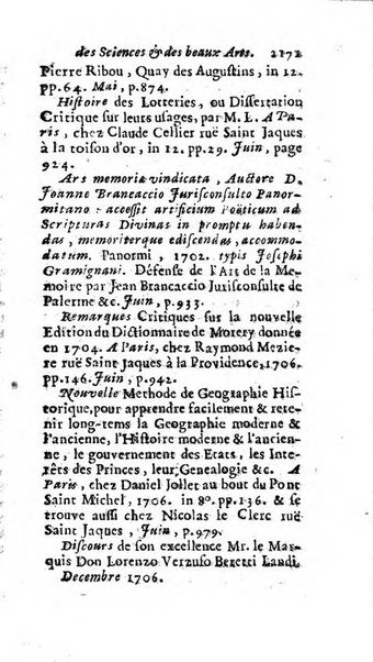 Mémoires pour l'histoire des sciences & des beaux-arts recüeillies par l'ordre de Son Altesse Serenissime Monseigneur Prince souverain de Dombes