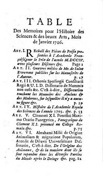 Mémoires pour l'histoire des sciences & des beaux-arts recüeillies par l'ordre de Son Altesse Serenissime Monseigneur Prince souverain de Dombes