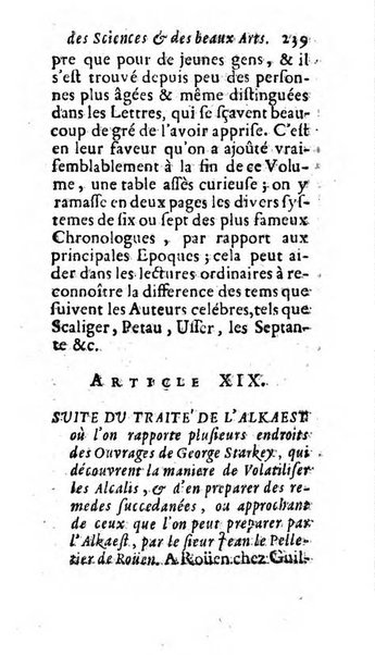 Mémoires pour l'histoire des sciences & des beaux-arts recüeillies par l'ordre de Son Altesse Serenissime Monseigneur Prince souverain de Dombes