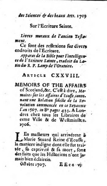 Mémoires pour l'histoire des sciences & des beaux-arts recüeillies par l'ordre de Son Altesse Serenissime Monseigneur Prince souverain de Dombes