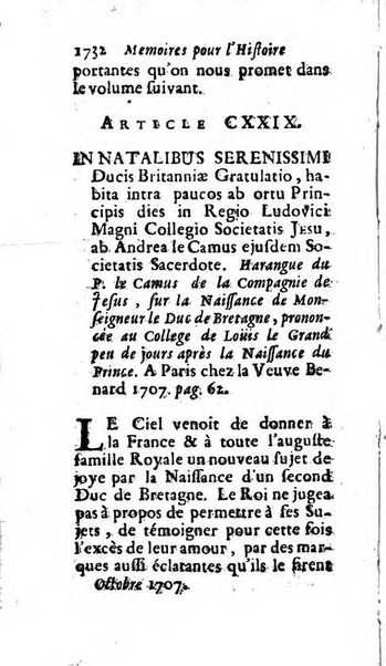 Mémoires pour l'histoire des sciences & des beaux-arts recüeillies par l'ordre de Son Altesse Serenissime Monseigneur Prince souverain de Dombes