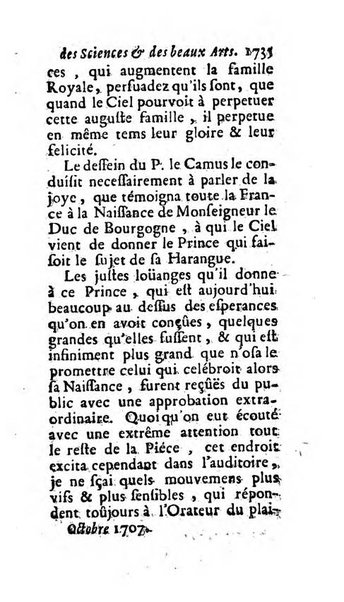 Mémoires pour l'histoire des sciences & des beaux-arts recüeillies par l'ordre de Son Altesse Serenissime Monseigneur Prince souverain de Dombes