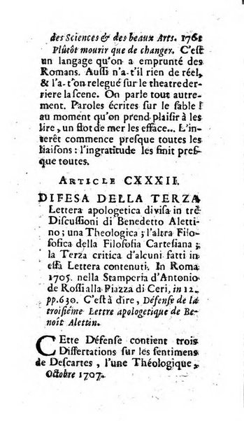 Mémoires pour l'histoire des sciences & des beaux-arts recüeillies par l'ordre de Son Altesse Serenissime Monseigneur Prince souverain de Dombes