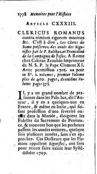 Mémoires pour l'histoire des sciences & des beaux-arts recüeillies par l'ordre de Son Altesse Serenissime Monseigneur Prince souverain de Dombes