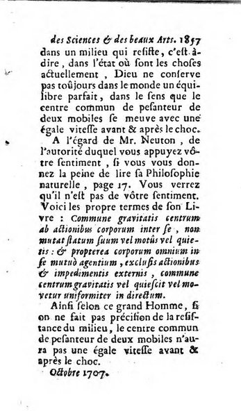 Mémoires pour l'histoire des sciences & des beaux-arts recüeillies par l'ordre de Son Altesse Serenissime Monseigneur Prince souverain de Dombes