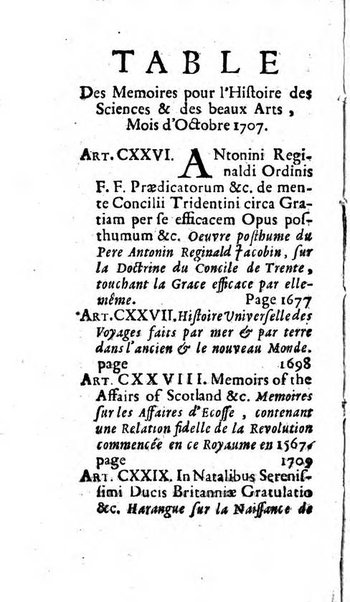 Mémoires pour l'histoire des sciences & des beaux-arts recüeillies par l'ordre de Son Altesse Serenissime Monseigneur Prince souverain de Dombes