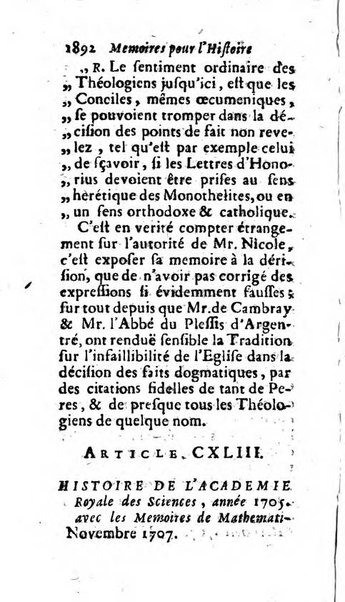 Mémoires pour l'histoire des sciences & des beaux-arts recüeillies par l'ordre de Son Altesse Serenissime Monseigneur Prince souverain de Dombes