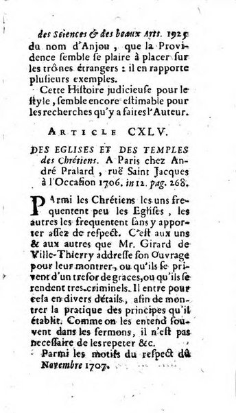 Mémoires pour l'histoire des sciences & des beaux-arts recüeillies par l'ordre de Son Altesse Serenissime Monseigneur Prince souverain de Dombes